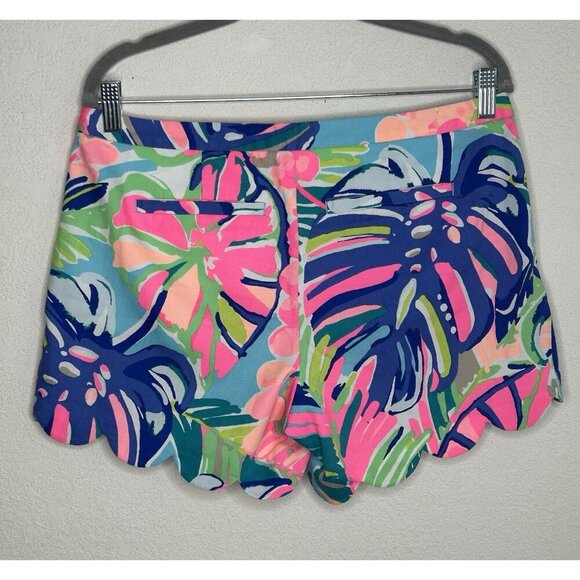 Lilly Pulitzer Magnolia Shorts 8 Scalloped Exotic Garden Tropical 5" Multicolor - Picture 2 of 11